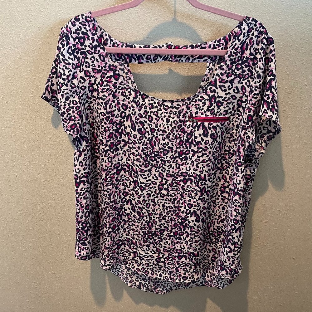 Torrid Animal Print Cutout Back Top, size 1